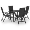 Ensemble à manger de jardin 5 pcs aluminium anthracite 643428643428