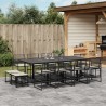 Ensemble à manger de jardin 13 pcs coussins noir résine tressée 643438643438