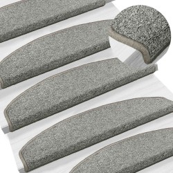Tapis d'escalier auto-adhésifs 15 pcs Gris clair 643440643440