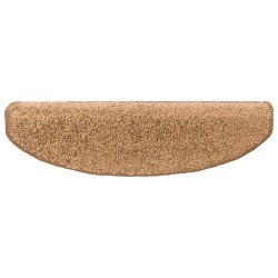 Tapis d'escalier auto-adhésifs 15 pcs Beige 80 x 24,5 x 3,5 cm 643441643441