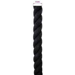 Corde Noir 3 x 3 x 2500 cm Coton 643444643444