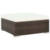 Salon de jardin 7 pcs avec coussins Résine tressée Marron 643447643447