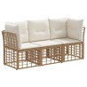 Ensemble de canapés d'extérieur Naturel Polyester 643458643458