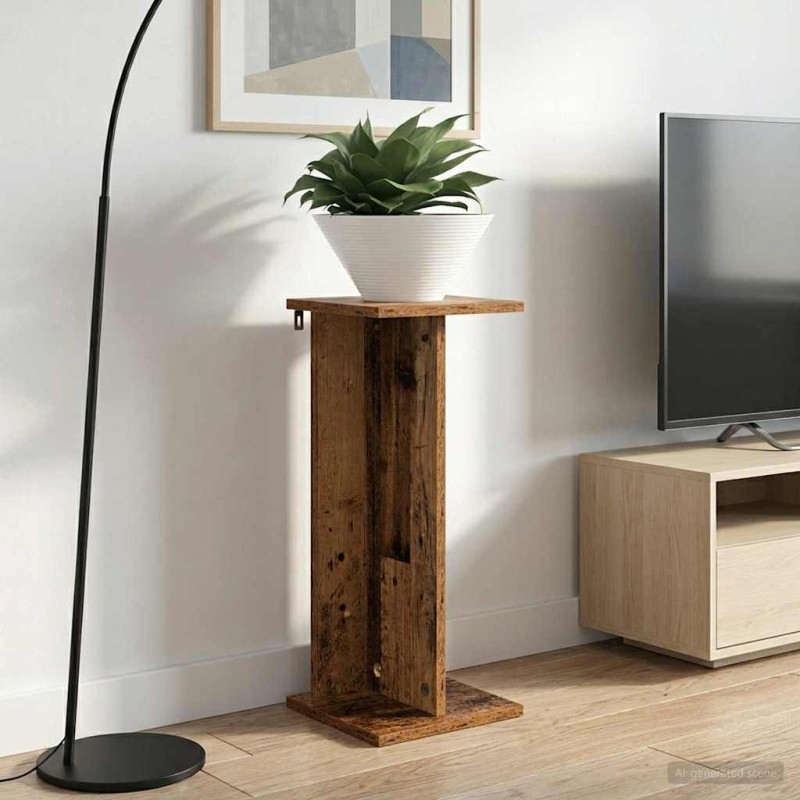 Support de Plante 2 pcs Bois ancien 25 x 25,5 x 60,5 cm 643459643459
