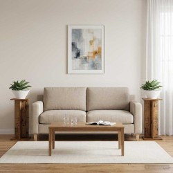 Support de Plante 2 pcs Bois ancien 25 x 25,5 x 60,5 cm 643459643459