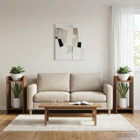 Support de Plante 2 pc Bois ancien 30 x 30 x 60 cm 643460643460