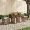 Ensemble de salle à manger pour jardin 3 pcs Beige et crème 643463643463