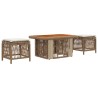 Ensemble de salle à manger pour jardin 3 pcs Beige et crème 643463643463