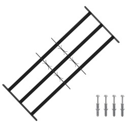 Grille de sécurité pour fenêtres avec 3 barres transversales 643465643465