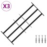 Grille de sécurité pour fenêtres avec 3 barres transversales 643465643465