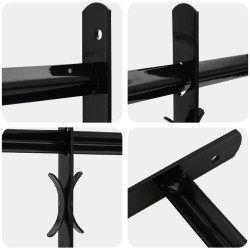 Grille de sécurité pour fenêtres avec 3 barres transversales 643465643465
