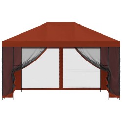 Gazebo avec murs latéraux 4 × 3 m Terre cuite 643470643470