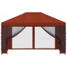 Gazebo avec murs latéraux 4 × 3 m Terre cuite 643470643470