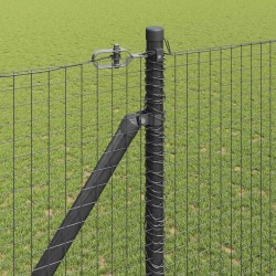 Clôture en fil soudé avec pointes 12 x 1,5 m Gris Maille 643472643472
