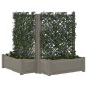 Grand bac avec treille 2 pcs Gris 143 x 143 x 133,5 cm PP 643475643475