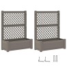 Grand bac avec treille 2 pcs Gris 143 x 143 x 133,5 cm PP 643475643475