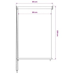 Store roulant d'extérieur 85 (l) x 230 (H) cm beige 643476643476