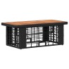 Ensemble de salle à manger pour jardin 4 pcs Noir et gris 643478643478