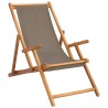 Chaise de plage Taupe Bois de teck massif 643480643480