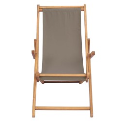 Chaise de plage Taupe Bois de teck massif 643480643480