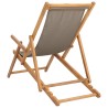 Chaise de plage Taupe Bois de teck massif 643480643480