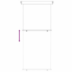 Store latéral de balcon 100 x 250 cm 100% polyester fer acier 643483643483