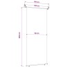 Store latéral de balcon 100 x 250 cm 100% polyester fer acier 643483643483