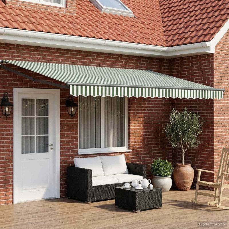 Store rétractable manuel avec LEDs 4,5 × 3 m 643485643485