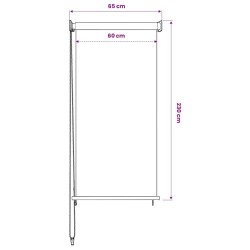 Store roulant d'extérieur 65 (l) x 230 (H) cm beige 643486643486