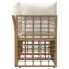 Loveseat d'extérieur 2 pcs Blanc Naturel et Crème polyrotin 643491643491