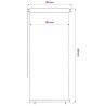 Store roulant d'extérieur 65 (l) x 230 (H) cm HDPE marron 643494643494