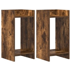 Support de Plante 2 pc Chêne Fumé 30 x 30 x 60 cm 643499643499