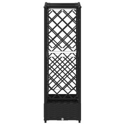 Lit Élevé avec Treillis et Toit Noir 163 x 40 x 123 cm PP 643502643502