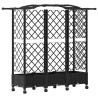 Lit Élevé avec Treillis et Toit Noir 163 x 40 x 129 cm PP 643503643503