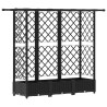 Lit Élevé avec Treillis et Toit Noir 164 x 40 x 121 cm PP 643504643504