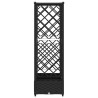 Lit Élevé avec Treillis et Toit Noir 164 x 40 x 121 cm PP 643504643504