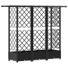 Lit Élevé avec Treillis et Toit Noir 164 x 40 x 121 cm PP 643504643504
