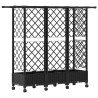 Lit Élevé avec Treillis et Toit Noir 164 x 40 x 127 cm PP 643505643505