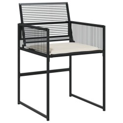 Ensemble à manger de jardin 11 pcs coussins noir résine tressée 643506643506