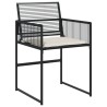 Ensemble à manger de jardin 11 pcs coussins noir résine tressée 643506643506