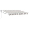 Auvent rétractable Gris clair et blanc 4 × 3 m 643513643513