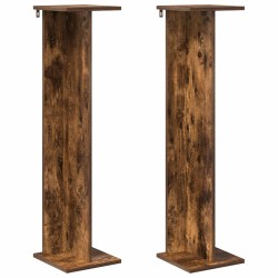 Support de Plante 2 pcs Chêne Fumé 25 x 25,5 x 100,5 cm 643515643515