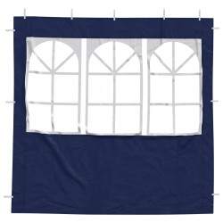 Mur de tente de fête 2 pcs 200 x 195 cm Bleu PE et acier 643520643520