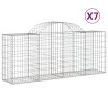 Paniers à gabions arqués 7 pcs 200x50x80/100 cm Fer galvanisé 643521643521