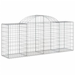Paniers à gabions arqués 7 pcs 200x50x80/100 cm Fer galvanisé 643521643521