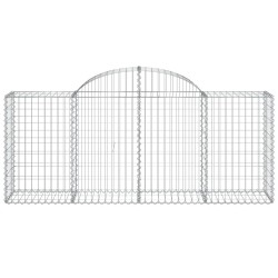 Paniers à gabions arqués 7 pcs 200x50x80/100 cm Fer galvanisé 643521643521