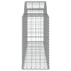 Paniers à gabions arqués 7 pcs 200x50x80/100 cm Fer galvanisé 643521643521
