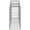Paniers à gabions arqués 7 pcs 200x50x80/100 cm Fer galvanisé 643521643521