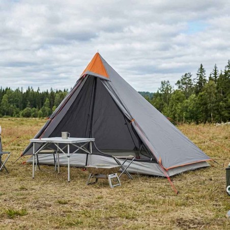 Tente de randonnée Gris et orange 222 x 85 x 125 cm 643540643540