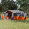 Tente familiale avec auvent imperméable tunnel Gris et orange 643542643542